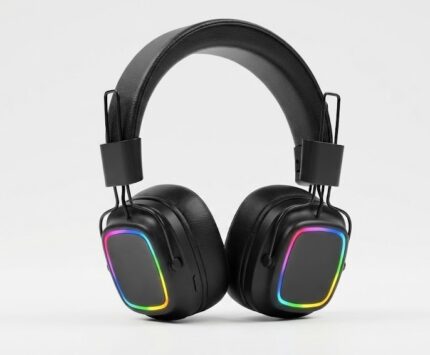 Bluetooth 5.3 Rainbow Işıklı Kulak Üstü Kablosuz Kulaklık